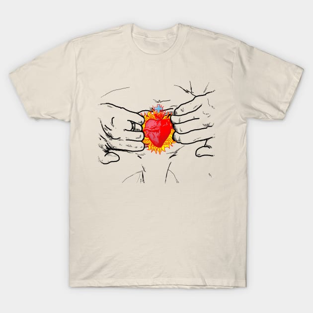 Goatsecred Heart T-Shirt by kthorjensen